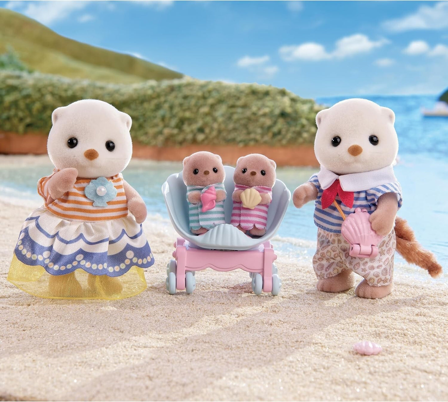 Sylvanian Families Sea Otter Family Set FS-54 Doll Calico Critters Epoch