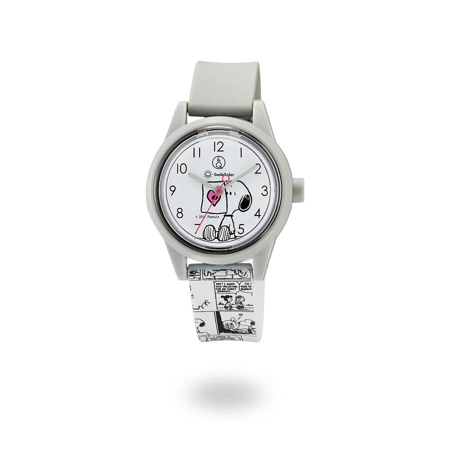 CITIZEN Q&Q Smilesolar PEANUTS Snoopy Analog Watch Waterproof RP01-808 White