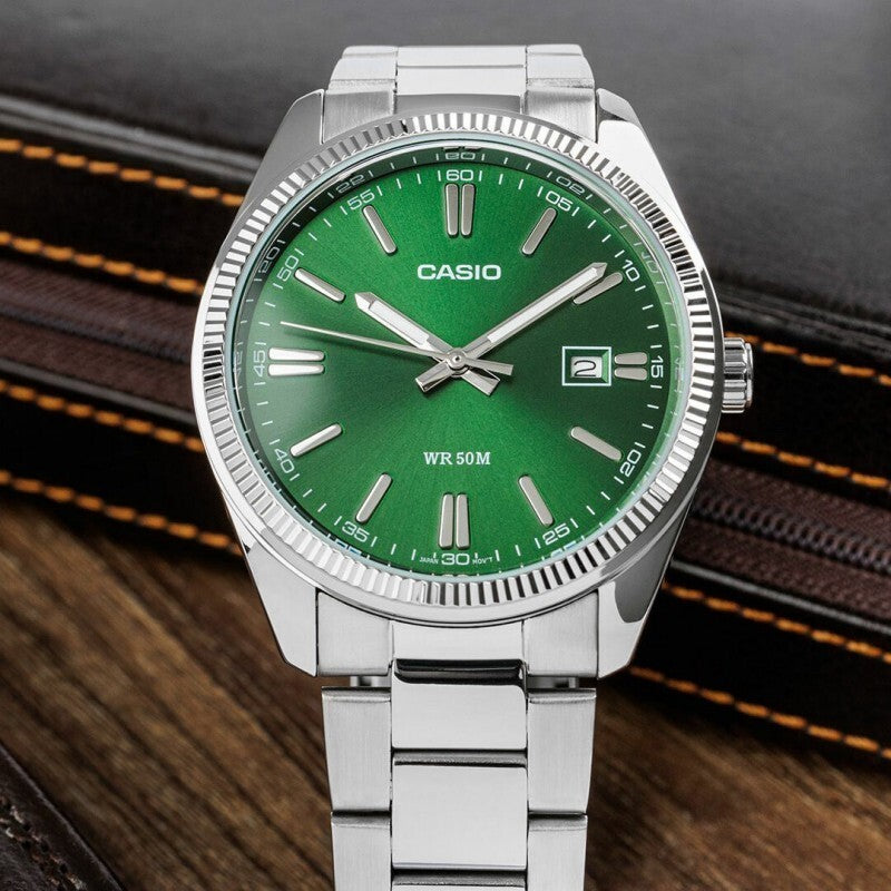 CASIO Collection MTP-1302D-3AJF Dark Green Quartz Men's Watch From Japan
