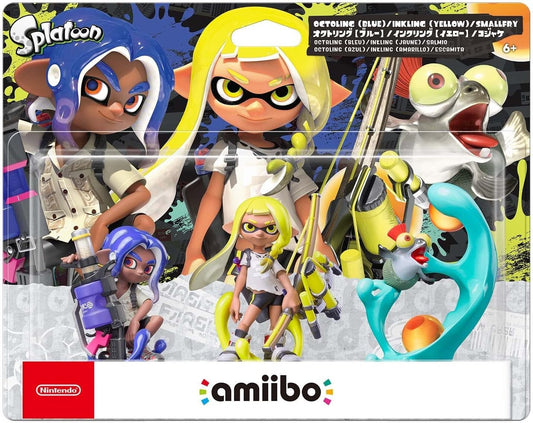 amiibo triple pack set Inkling yellow Octoling blue Smallfry Splatoon 3 Figure