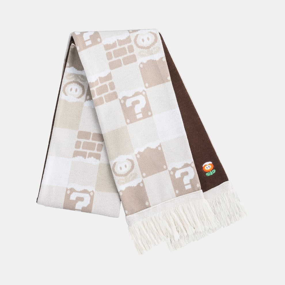 Nintendo Super Mario Winter Collection Knit Scarf Muffler Japan New