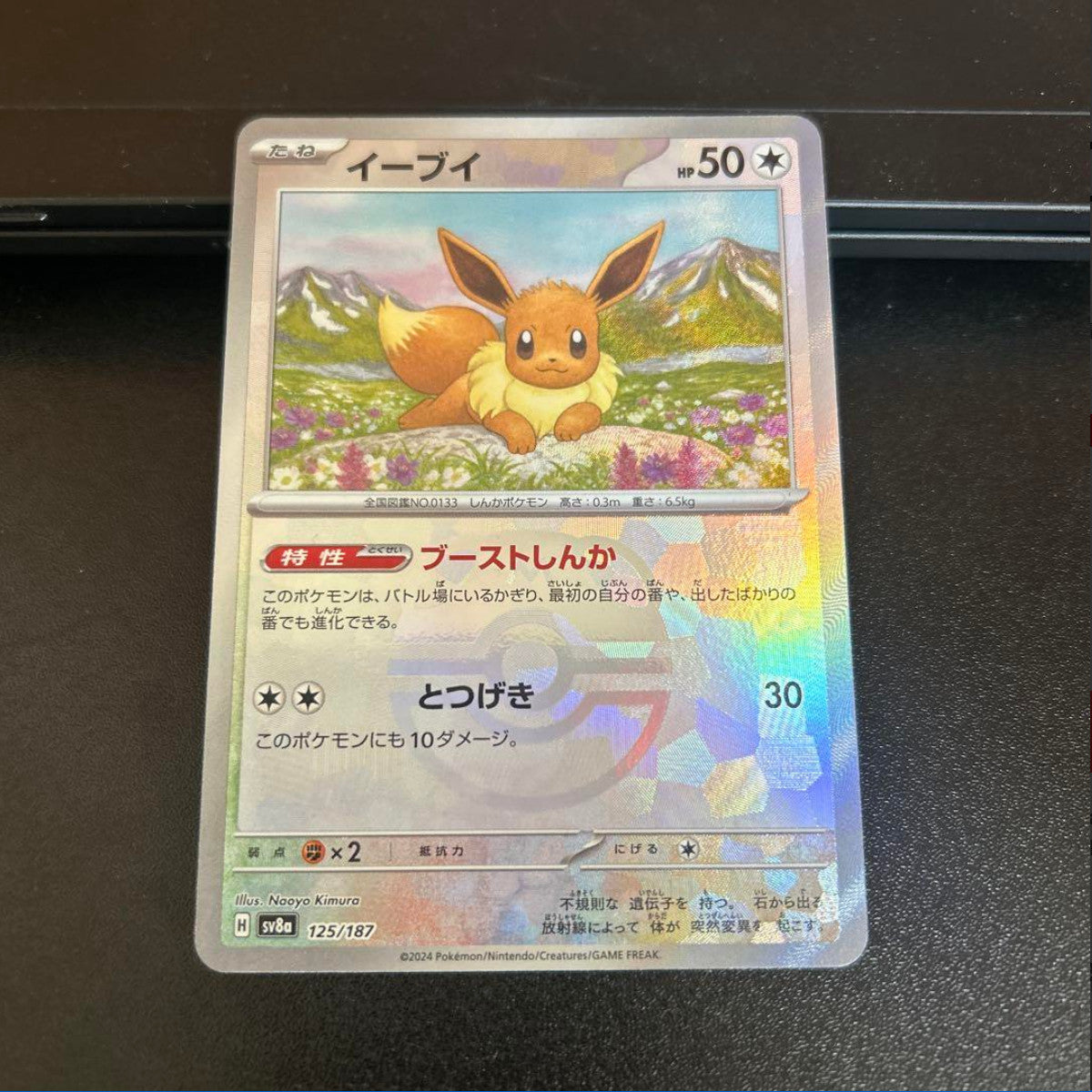 Eevee Master Ball Foil 125/187 SV8a Terastal Fest ex Pokemon Card Japanese