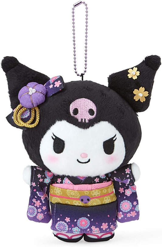 [Sanrio] Mascot Holder (Kimono) Kuromi 15x18cm