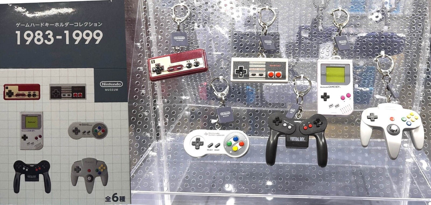 Nintendo Museum Game Hardware keychain collection 1983-1999 Complete set of 6