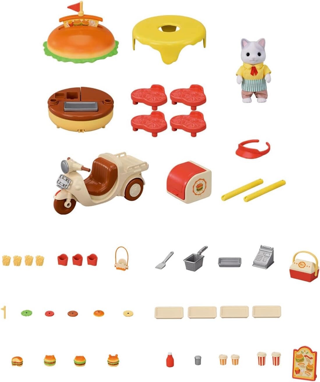 Sylvanian Families Hamburger Wagon Epoch Calico Critters MI-91 Doll House New JP