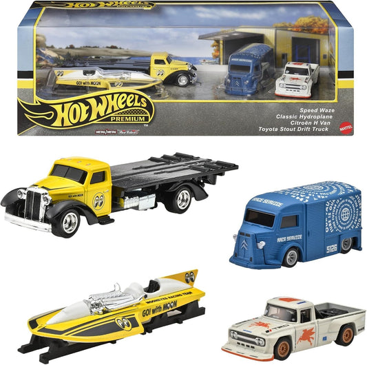 MATTEL Hot Wheels Premium Collector Set Motorhead Madness HRT51 Mini Car