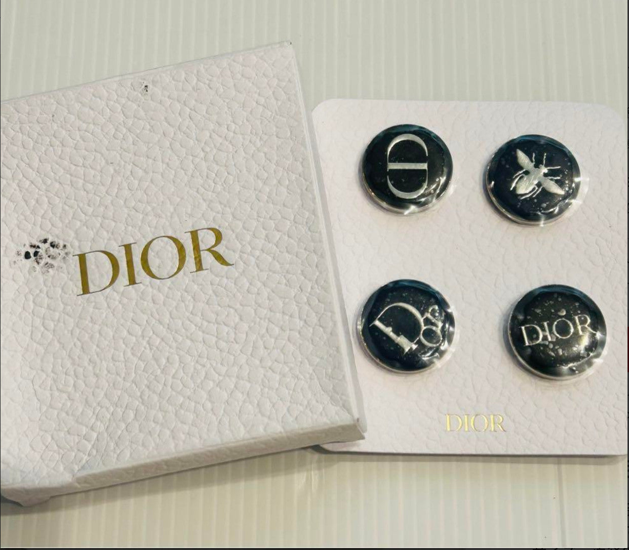 Christian Dior  Novelty Pin lapel 4 pins Authentic Pin Badge New