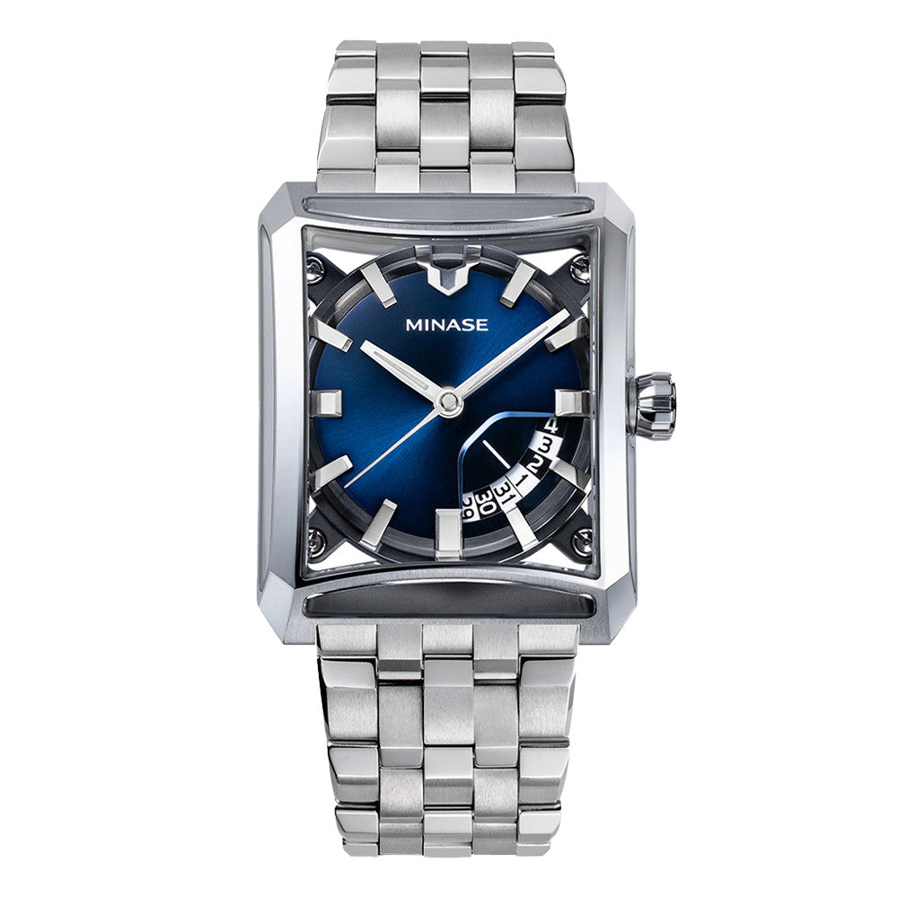 MINASE Seven Windows VM15-M01NBL-SSB Japan Made Automatic Watch Blue Dial