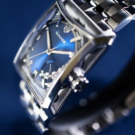 MINASE Seven Windows VM15-M01NBL-SSB Japan Made Automatic Watch Blue Dial
