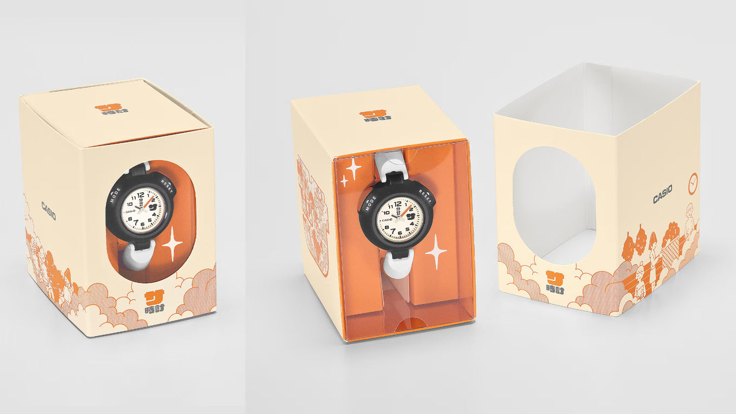 CASIO SAN-100H-7BJR Sauna Watch Sauna Ikitai White Dial Unisex Resin Orange 2025