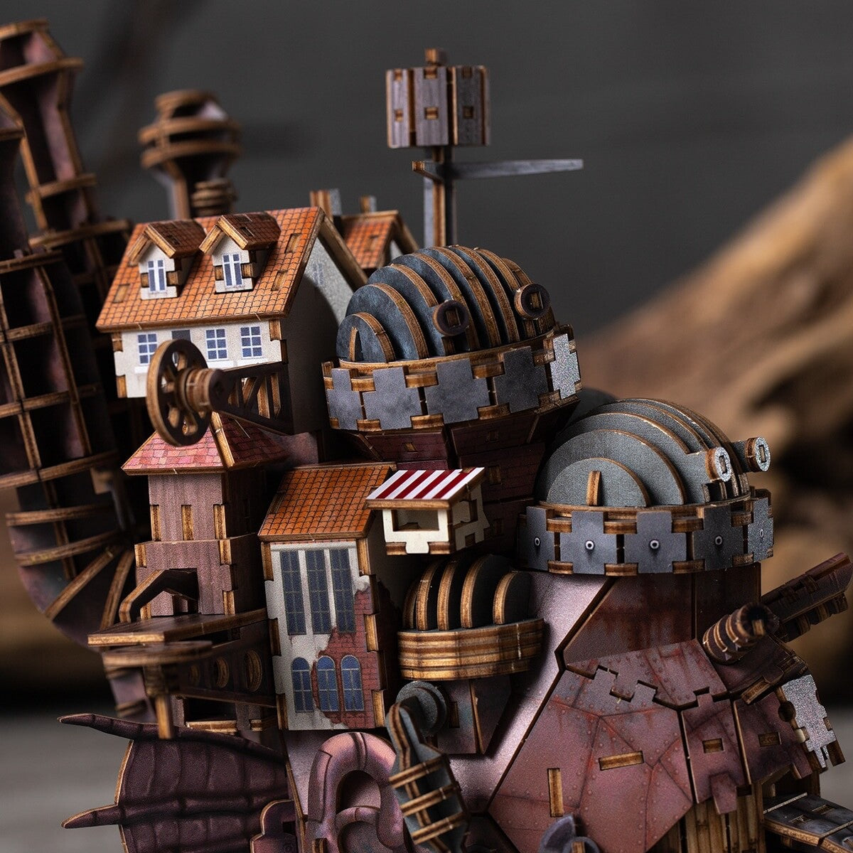 ki-gu-mi Studio Ghibli Howl's Moving Castle Color Version Wooden 3D Puzzle NEW