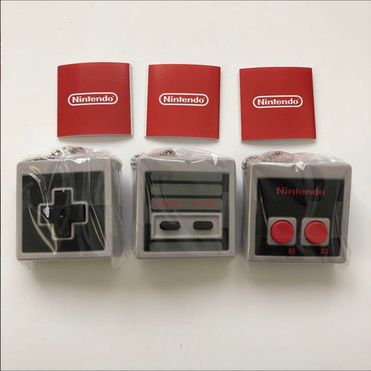 Nintendo Tokyo Controller Button Charm 3 Set Gacha Keychain NES New From Japan