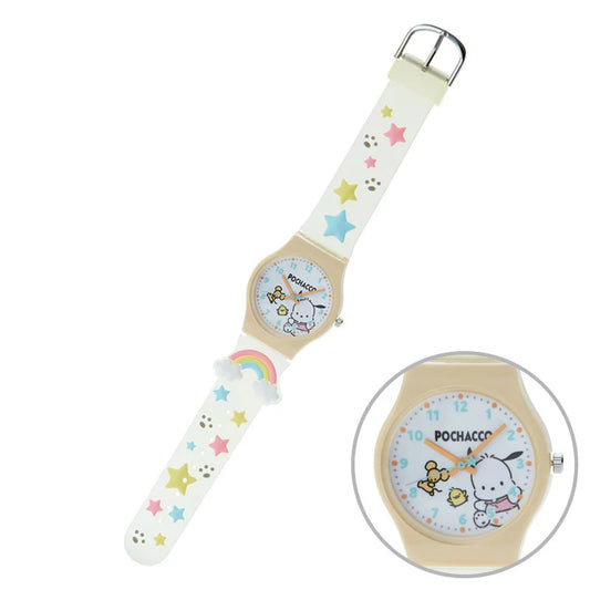 Sanrio Pochacco Rubber Watch Cute Character Wristwatch Japan