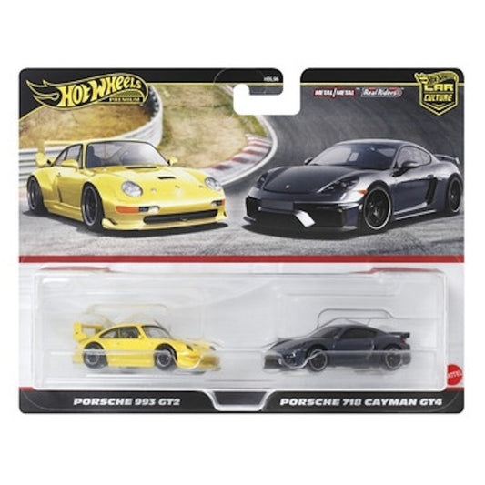 Hot Wheels HRR82 Premium 2 Pack Porsche 993 GT2 / Porsche 718 Cayman GT4