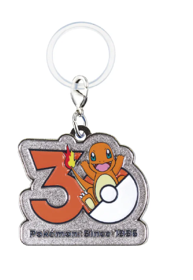 Pokemon 30th Anniversary Metal Charm Mascot Keychain Japan Limited Collectible