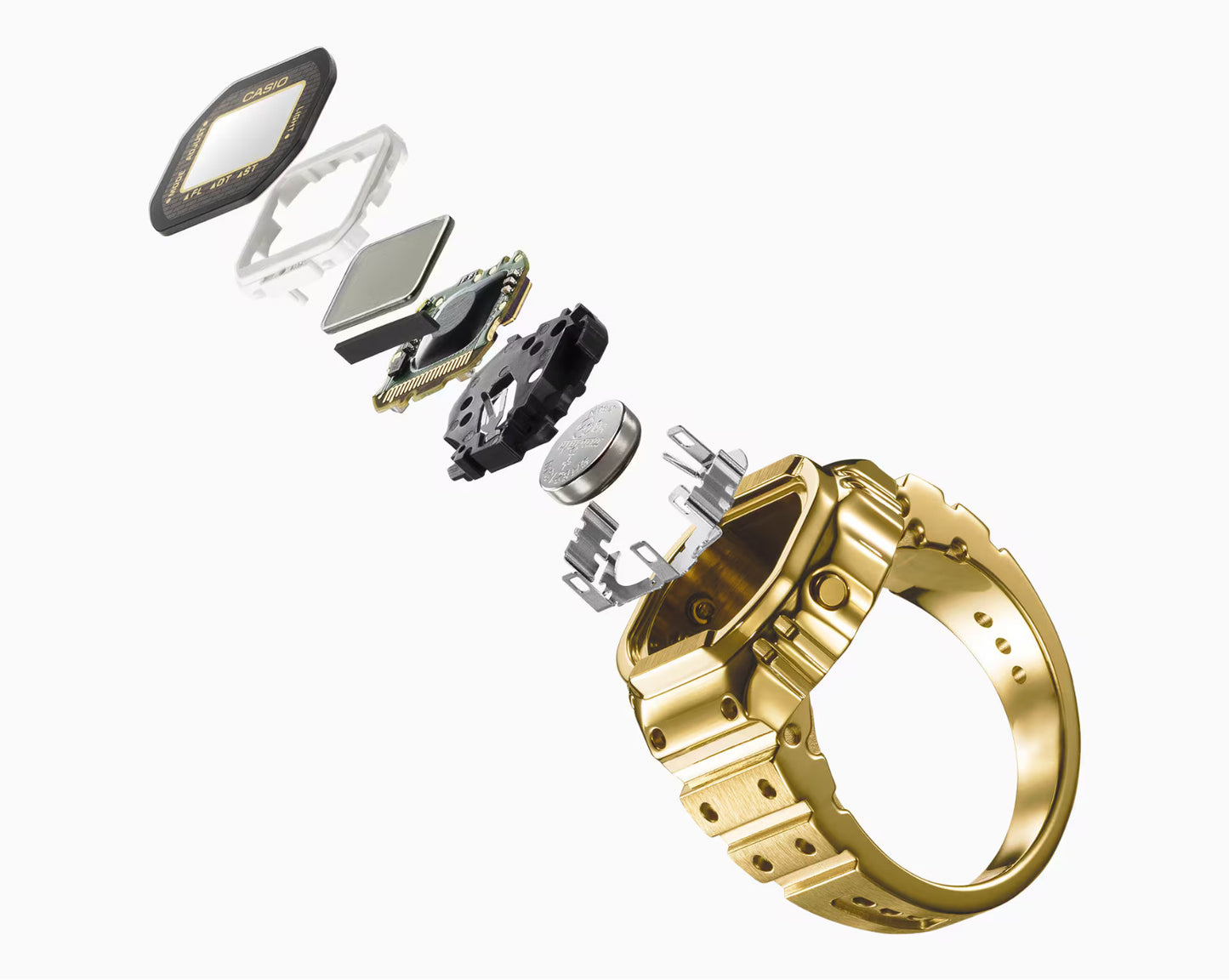 Casio CRW-001G-9JR Ring Watch Gold Limited Edition w/ Size Spacer Japan