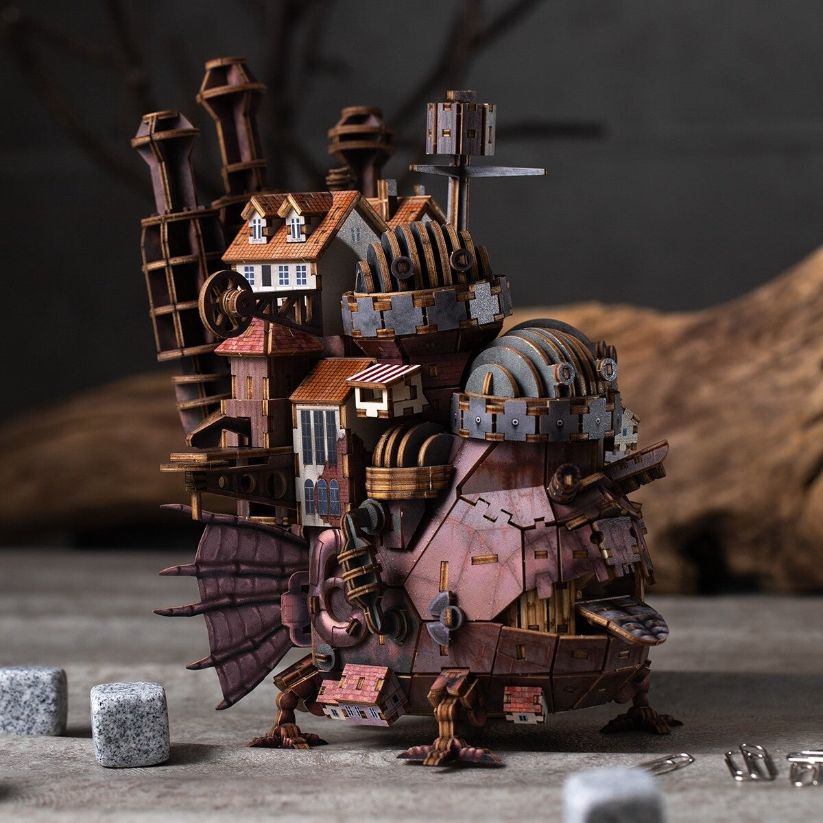 ki-gu-mi Studio Ghibli Howl's Moving Castle Color Version Wooden 3D Puzzle NEW