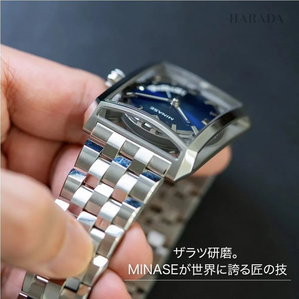 MINASE Seven Windows VM15-M01NBL-SSB Japan Made Automatic Watch Blue Dial