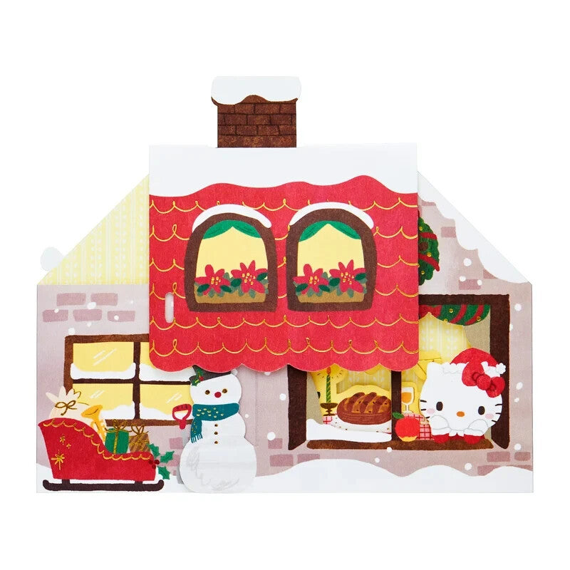 Sanrio Christmas Card Greeting card Christmas Hello Kitty house From Japan