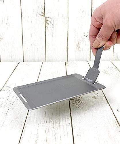 Japanese Camping Tool Mini Iron Plate with Lifter For Hiking Picnic Camp