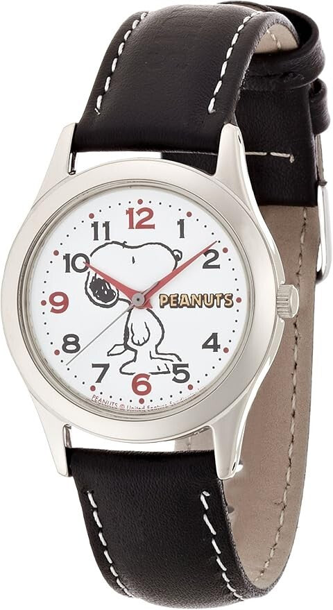 Snoopy watch CITIZEN Q & Q watches PEANUTS analog display black Ladies FromJapan