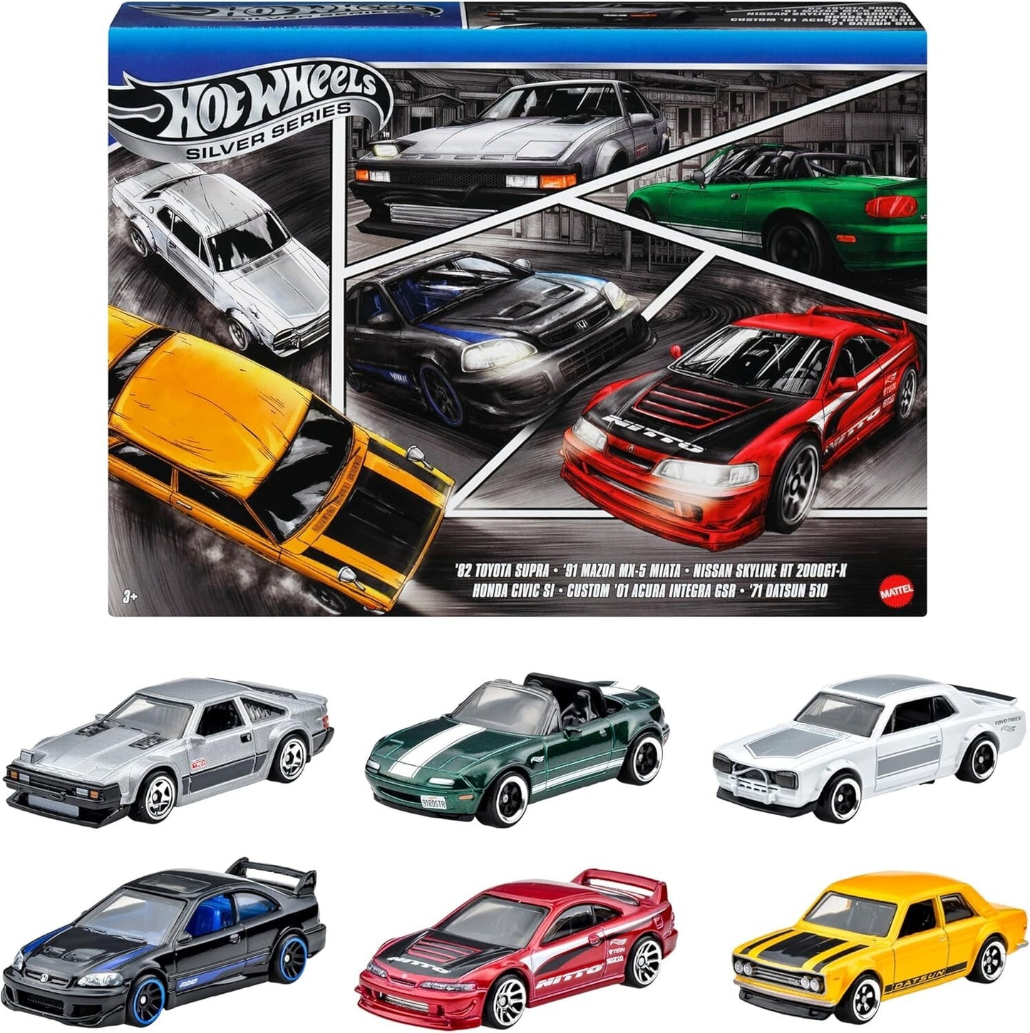 Hot Wheels Street of Japan Multipack Supra Civic Skyline Miata Integra JBY77