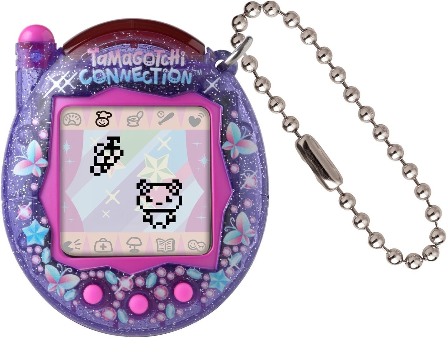 Bandai Tamagotchi connection 20th anniversary Rhinestone Purple New Japan