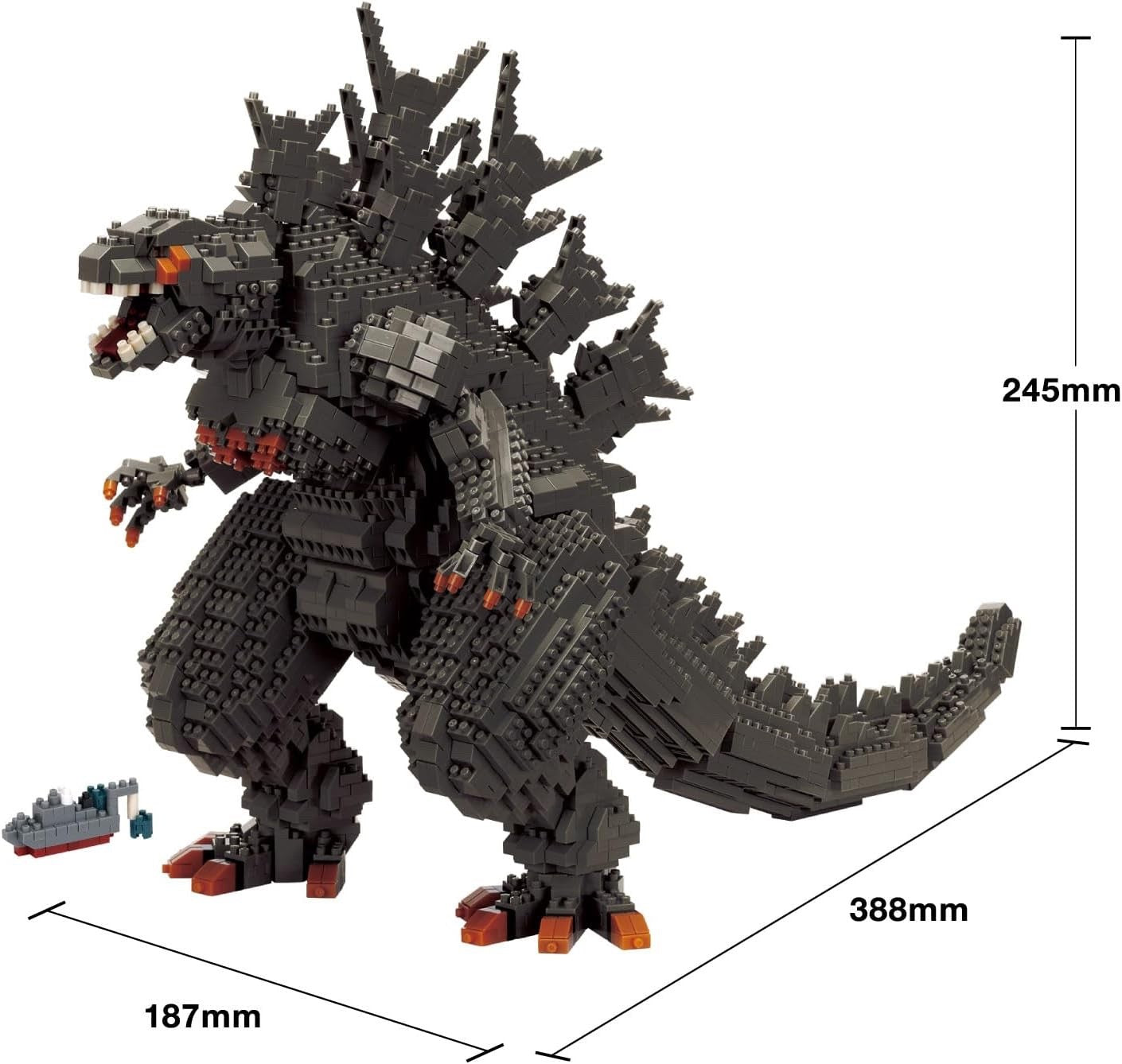 2025 Nanoblock 10" Giant Godzilla 2023 Minus One Figure Deluxe Edition NB-063
