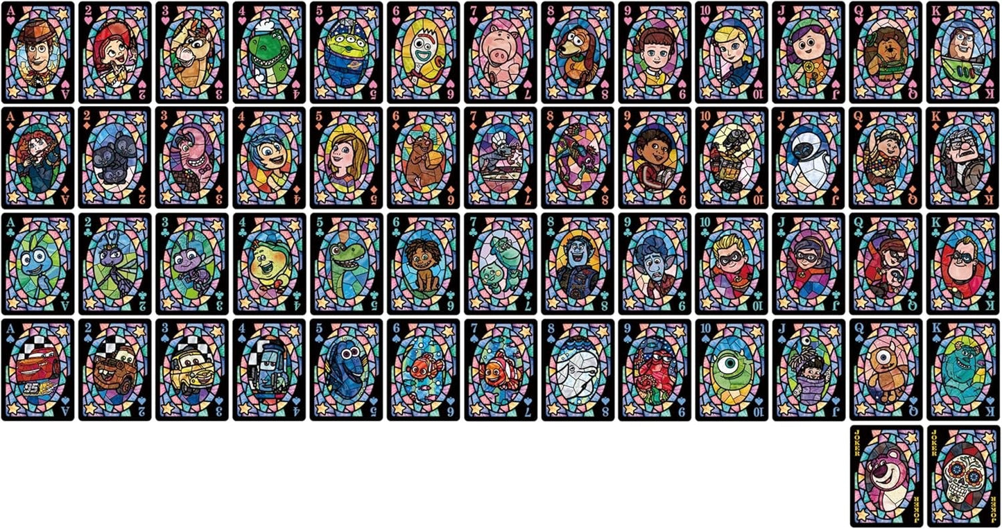 Tenyo Disney Characters Stained Glass Playing Cards / Trump / Rare