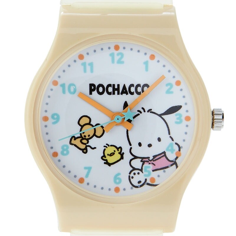 Sanrio Pochacco Rubber Watch Cute Character Wristwatch Japan