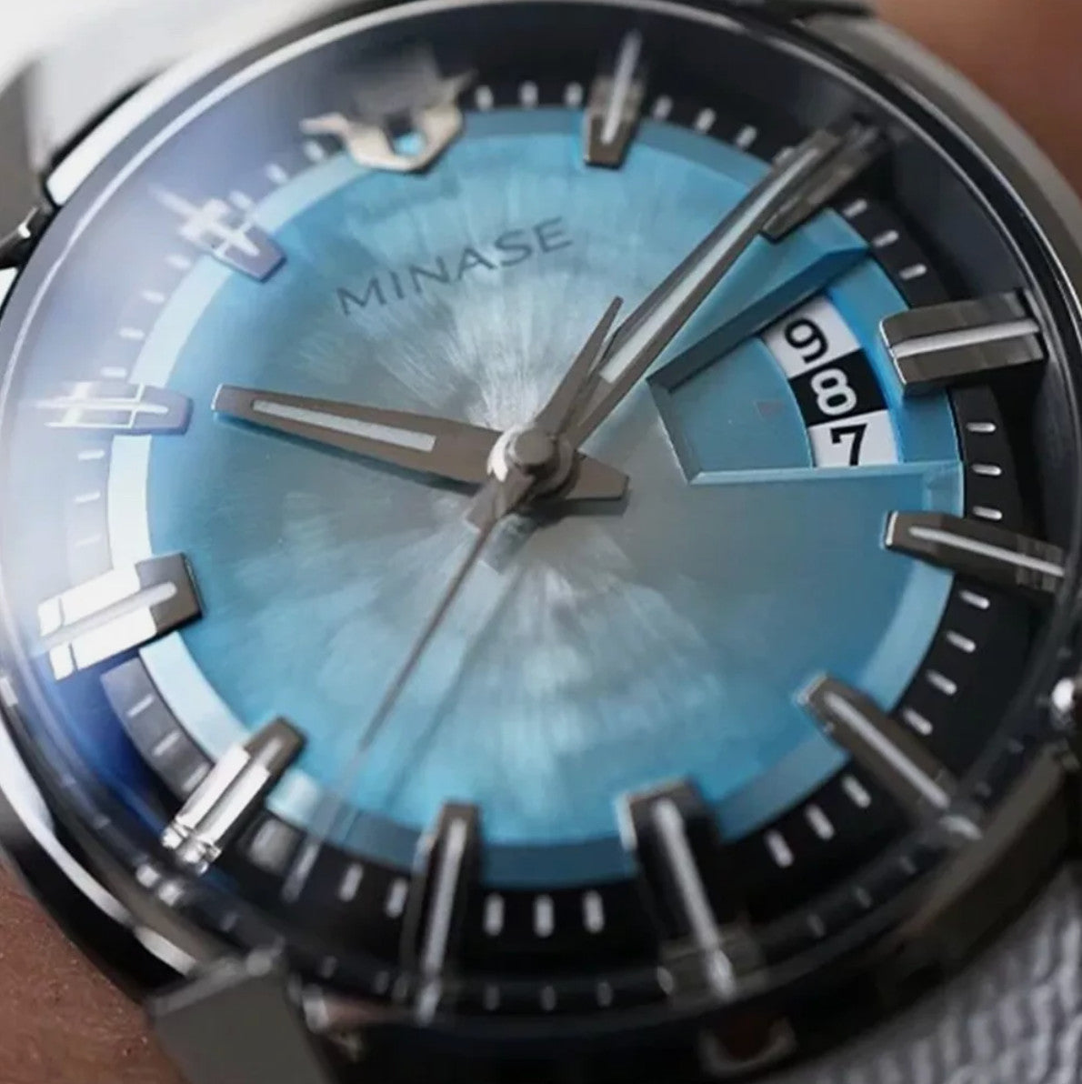Minase Watch vm14-rwhgib-ssd 41mm Ice Blue Japan
