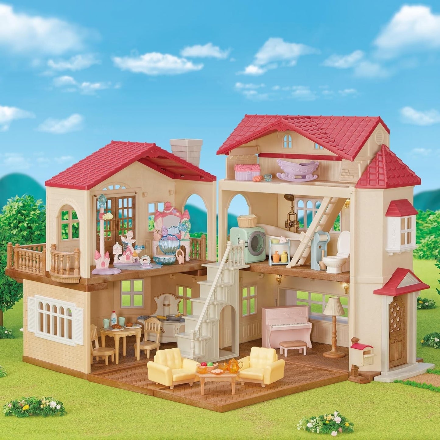 Sylvanian Families House Big House with Red Roof Deluxe Furniture Set SE-213