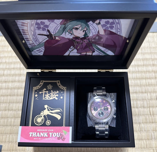 Seiko x Hatsune Miku Senbonzakura collaboration watch with music box