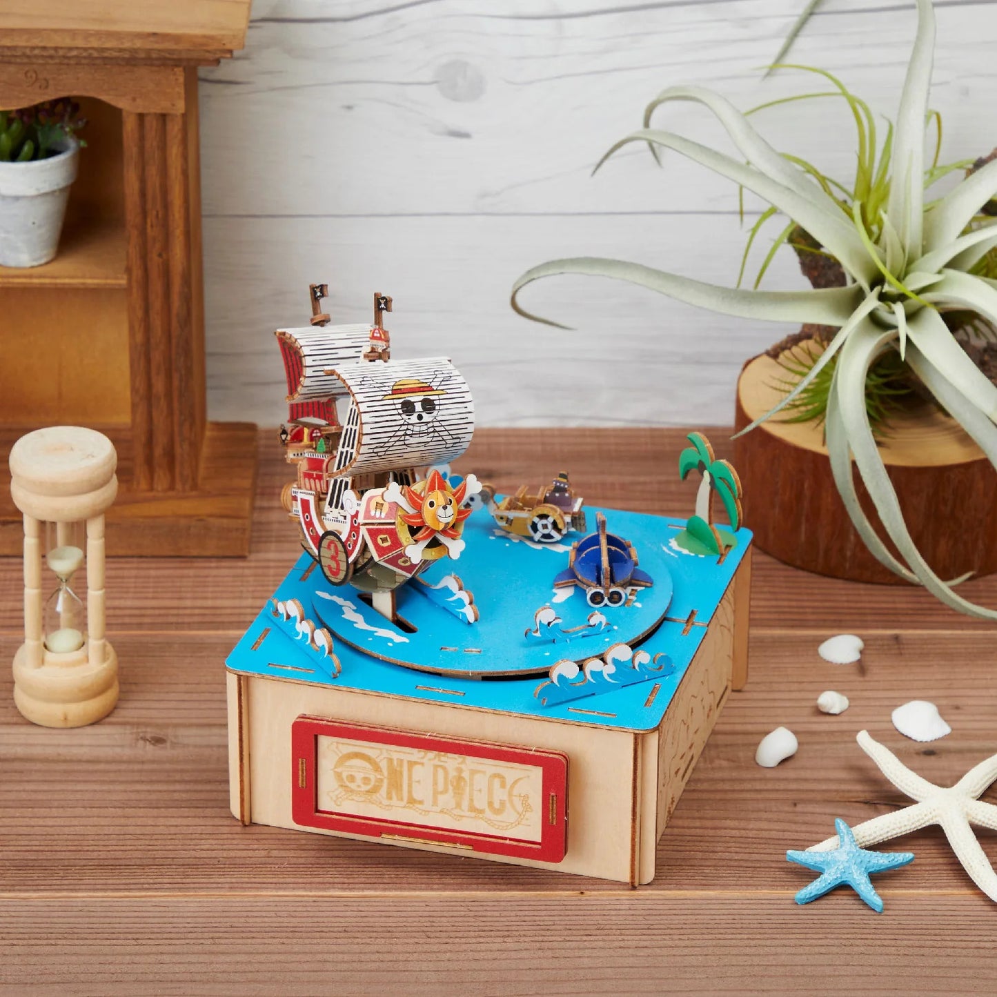 KIGUMI Ki-gu-mi Wooden Art - One Piece Straw Hat Crew with Music Box