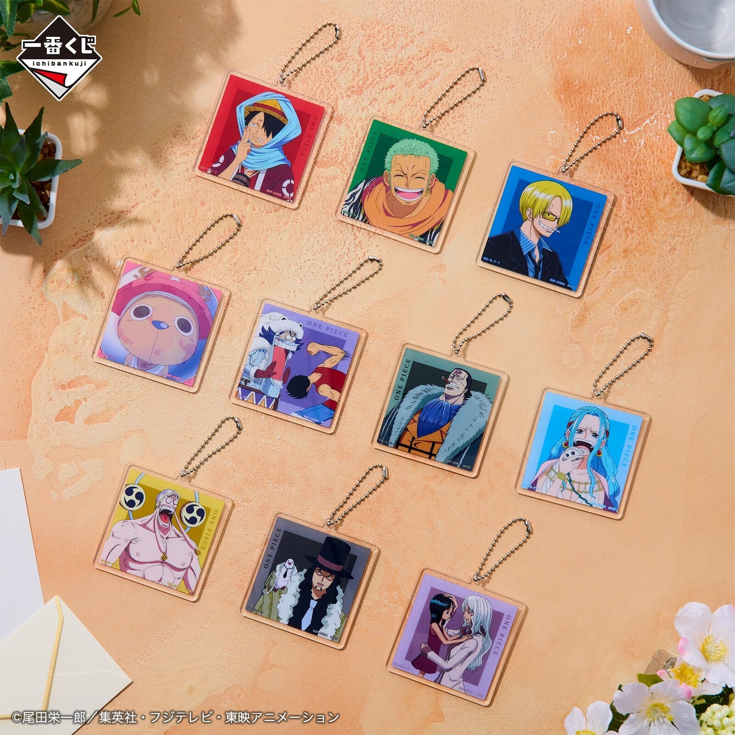 One Piece Ichibankuji J Prize Acrylic Charm Set 10 Types Japan