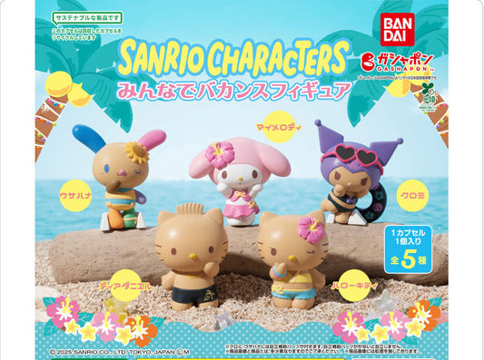 Sanrio Characters Everyone's on Vacation Figures Bandai Gashapon