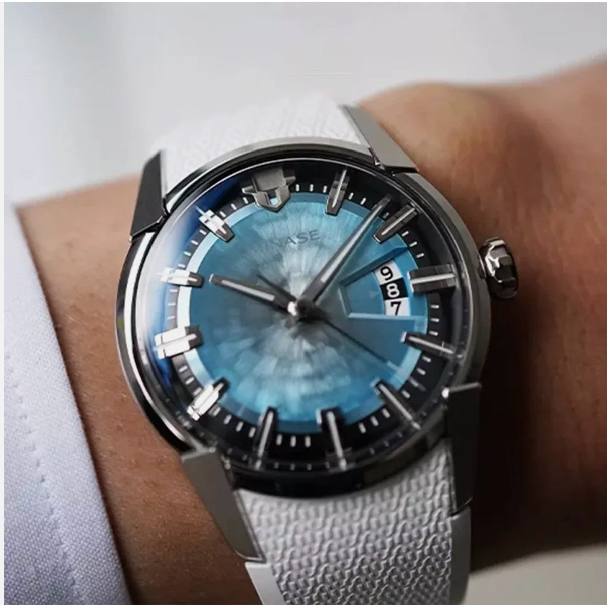 Minase Watch vm14-rwhgib-ssd 41mm Ice Blue Japan