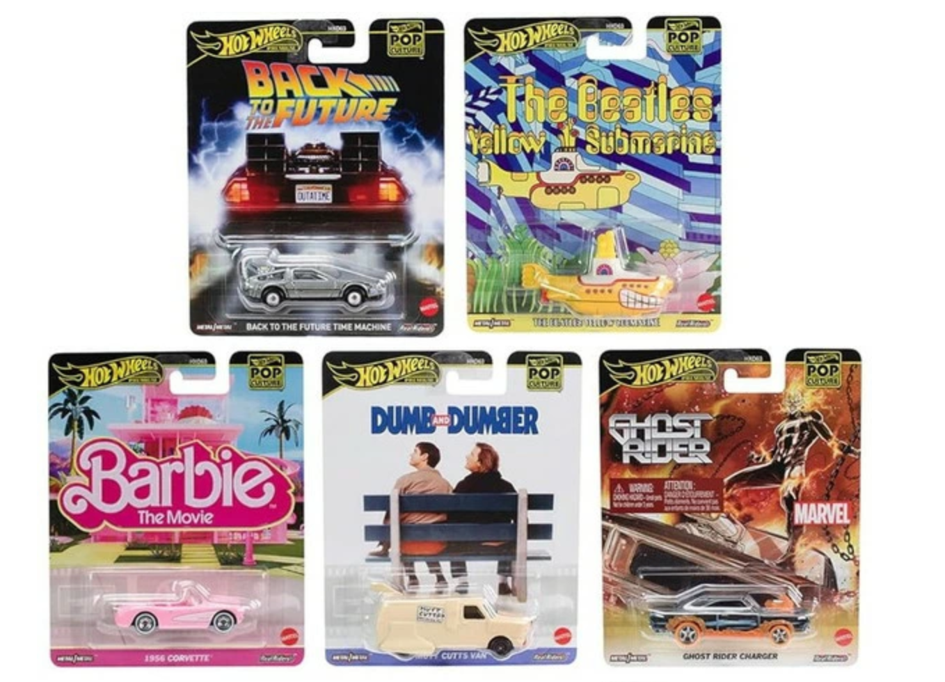 Hot Wheels 2025 Pop Culture H Case Set of 5 Cars
