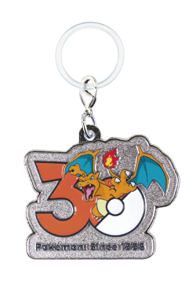 Pokemon 30th Anniversary Metal Charm Mascot Keychain Japan Limited Collectible