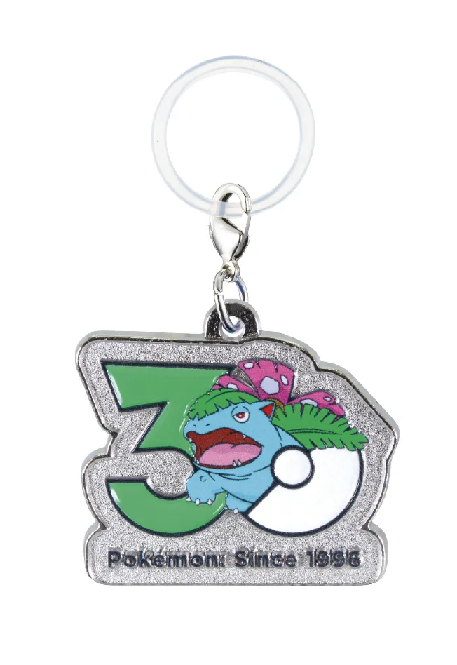 Pokemon 30th Anniversary Metal Charm Mascot Keychain Japan Limited Collectible
