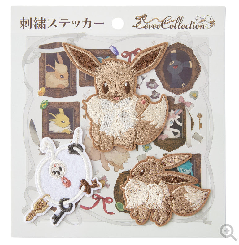Pokemon Center Eevee Collection Embroidery Sticker Set of 9 Japan Exclusive New