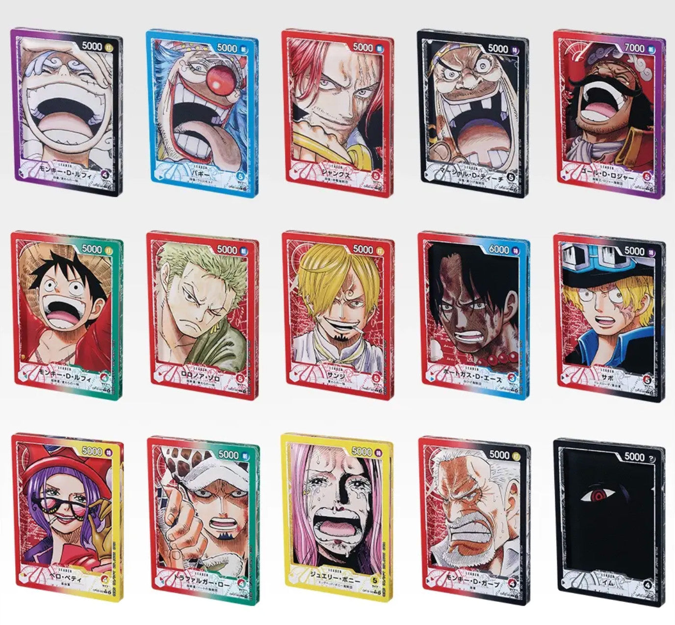 Ichiban Kuji ONE PIECE G Prize Card Design Acrylic Stand Complete Set of 15 NEW