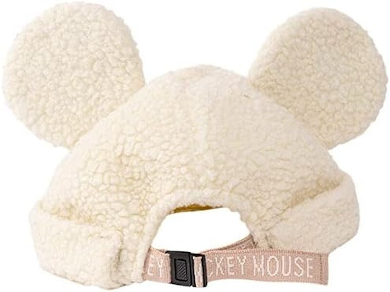 Japan Tokyo Disney Resort Ears Mickey limited Fluffy Winter Cap Hat White