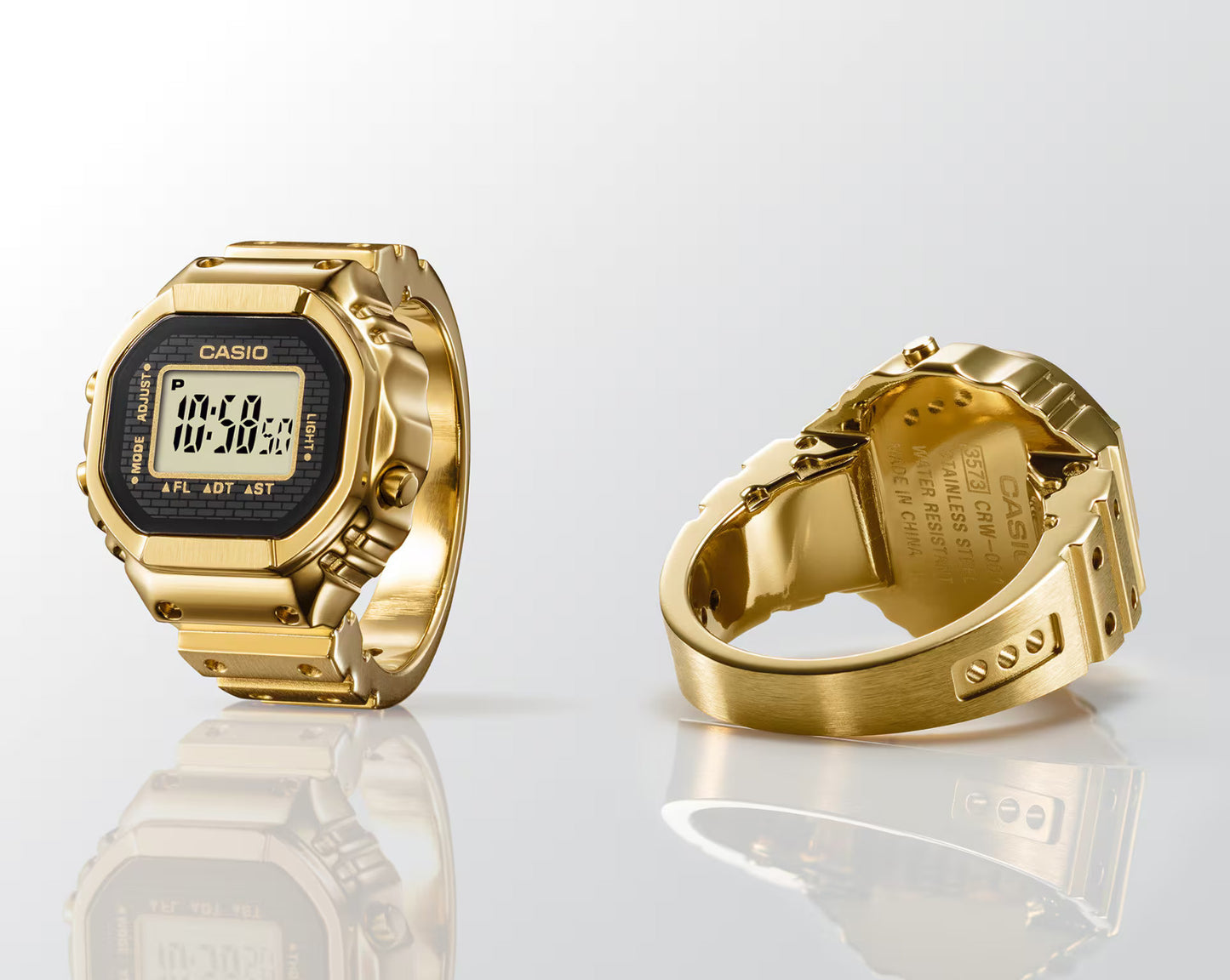 Casio CRW-001G-9JR Ring Watch Gold Limited Edition w/ Size Spacer Japan