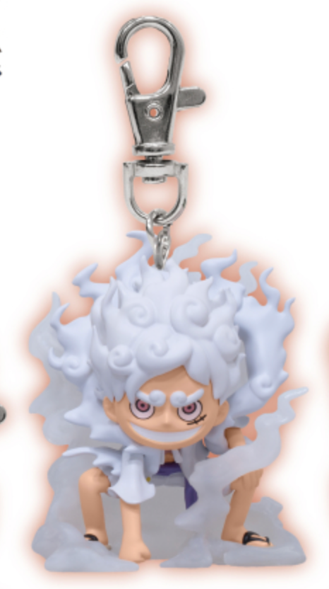 One Piece Figure Keychain Luffy, Shanks & Roger 3 Types set Prize Bandai