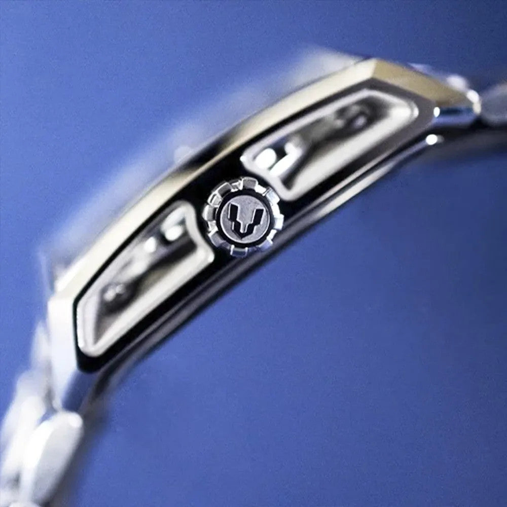 MINASE Seven Windows VM15-M01NBL-SSB Japan Made Automatic Watch Blue Dial