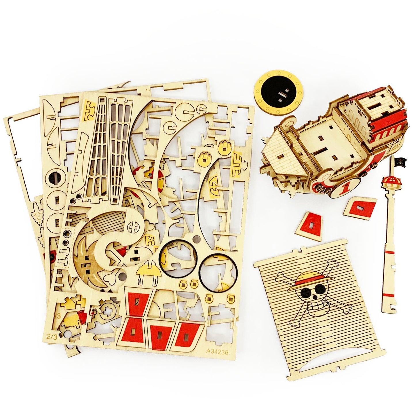 “ONE PIECE” Wooden Art ki-gu-mi One Piece Thousand Sunny