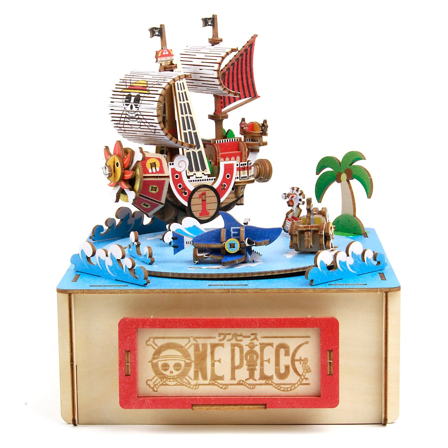 KIGUMI Ki-gu-mi Wooden Art - One Piece Straw Hat Crew with Music Box