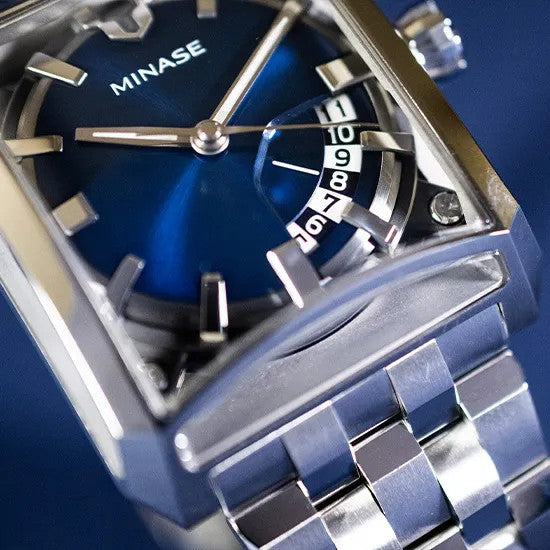 MINASE Seven Windows VM15-M01NBL-SSB Japan Made Automatic Watch Blue Dial