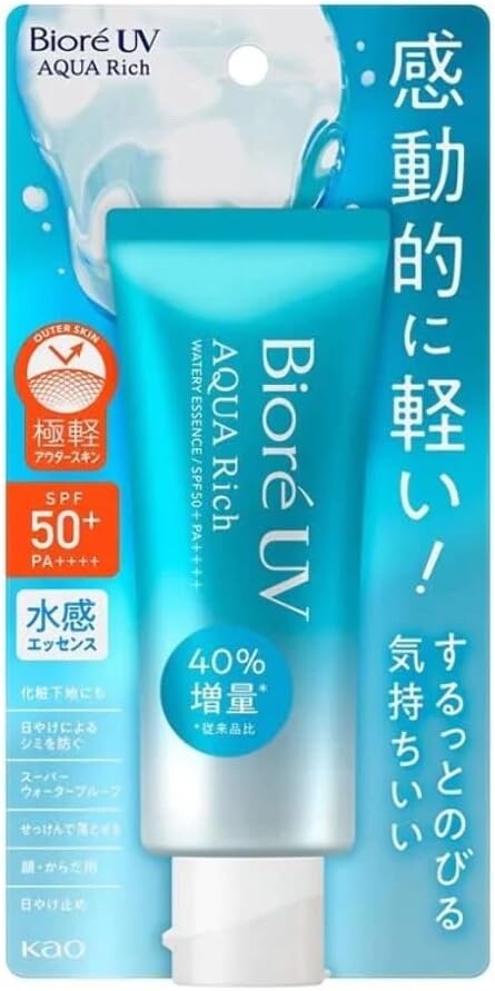 KAO Biore UV Aqua Rich Watery Essence 70g SPF50+ PA++++ sunscreen face body